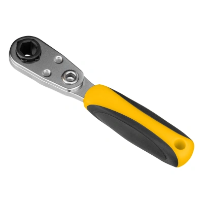 Ключ-трещотка для бит 1/4", 52 зуба, CrMo, адаптер для торцевых головок Denzel по ценам производителя в Казани с доставкой по всей России