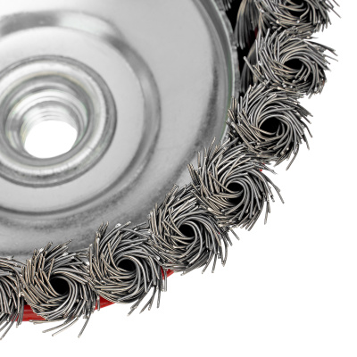 Щетка для УШМ, 125 мм, М14, "чашка", крученая проволока 0.5 мм Matrix по ценам производителя в Казани с доставкой по всей России