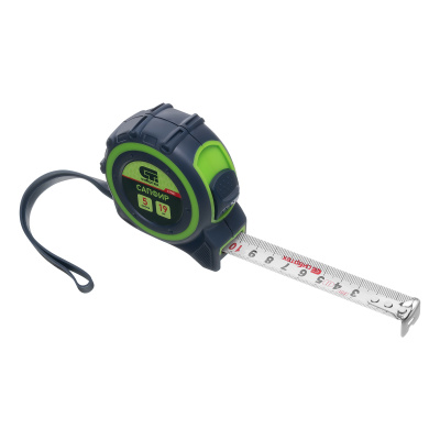 Рулетка Сапфир,двухкомпонентный корпус,5 м х 19 мм Сибртех по ценам производителя в Казани с доставкой по всей России