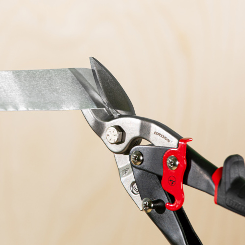 Ножницы по металлу "Piranha", 250 мм, прямой и левый рез, сталь СrMo, двухкомпонентные рукоятки Gross купить в Москве с доставкой по всей России | ProtosMarket.ru