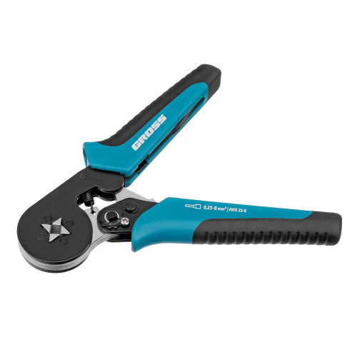 Клещи (пресс-клещи) для обжима наконечников электропроводов с сечением 0.25-8 мм2 Gross по ценам производителя в Казани с доставкой по всей России