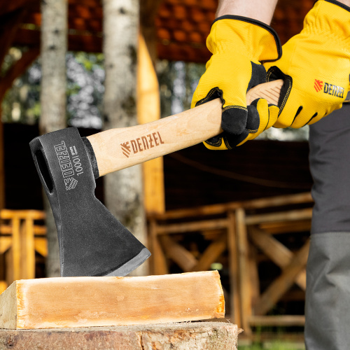 Топор, 1000 г, кованый, буковое топорище Denzel купить в Москве с доставкой по всей России | ProtosMarket.ru