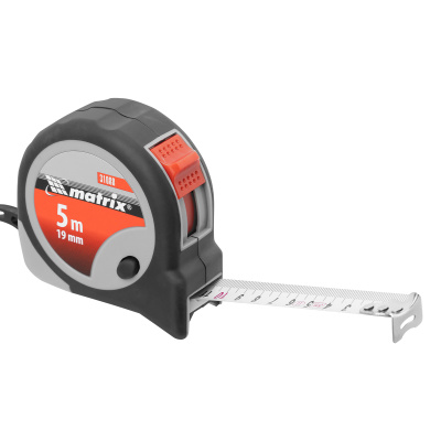 Рулетка Continuous fixation,5 м х 19 мм,двухкомпонентный корпус,плавная фиксация Matrix по ценам производителя в Казани с доставкой по всей России
