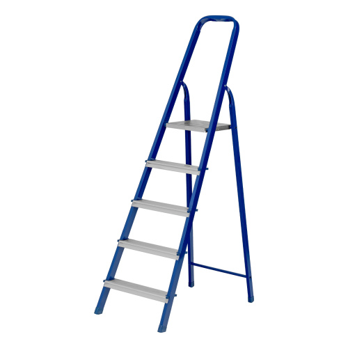 Стремянка, 5 ступеней, стальной профиль, алюминиевые ступени Сибртех купить в Москве с доставкой по всей России | ProtosMarket.ru