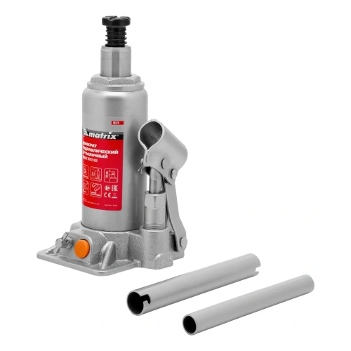 Домкрат гидравлический бутылочный, 3 т, h подъема 178-343 мм, в пластиковом кейсе Matrix по ценам производителя в Казани с доставкой по всей России