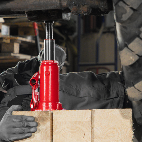 Домкрат гидравлический бутылочный, 8 т, h подъема 200-385 мм Sparta купить в Москве с доставкой по всей России | ProtosMarket.ru