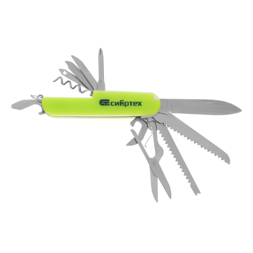 Нож многофункциональный, компактный размер, 15 функций, 90 мм Сибртех купить в Москве с доставкой по всей России | ProtosMarket.ru