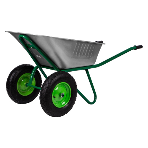 Тачка садово-строительная, 2-х колесная, усиленная, грузоподъемность 320 кг, объем 100 л купить в Москве с доставкой по всей России | ProtosMarket.ru