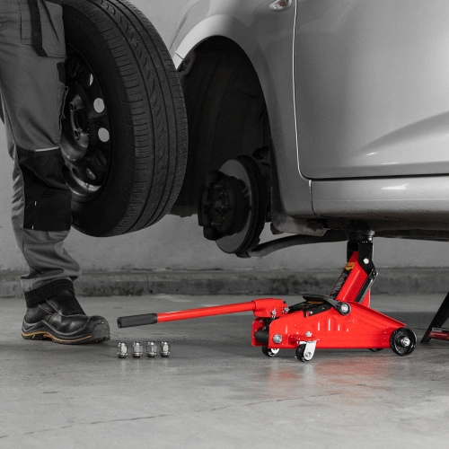 Домкрат гидравлический подкатной, 2 т, h подъема 140-285 мм, в пластиковом кейсе, compact Sparta купить в Москве с доставкой по всей России | ProtosMarket.ru