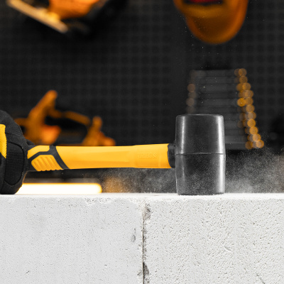 Киянка резиновая, 225 г, черная, фибергласовая рукоятка c TPR покрытием Denzel купить в Москве с доставкой по всей России | ProtosMarket.ru