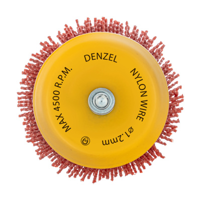 Щетка для дрели, 75 мм, Чашка, со шпилькой, нейлоновая щетина Denzel по ценам производителя в Казани с доставкой по всей России