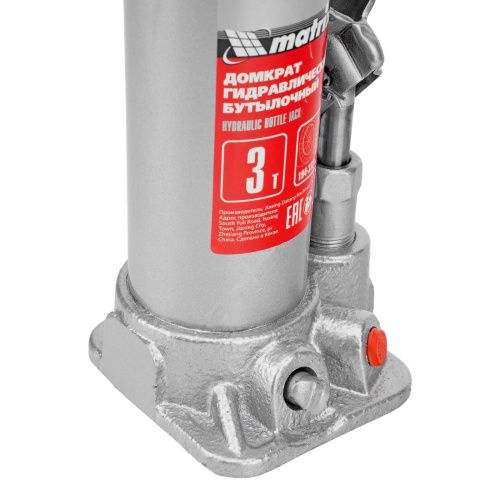 Домкрат гидравлический бутылочный, 3 т, высота подъема 194-372 мм Matrix купить в Москве с доставкой по всей России | ProtosMarket.ru