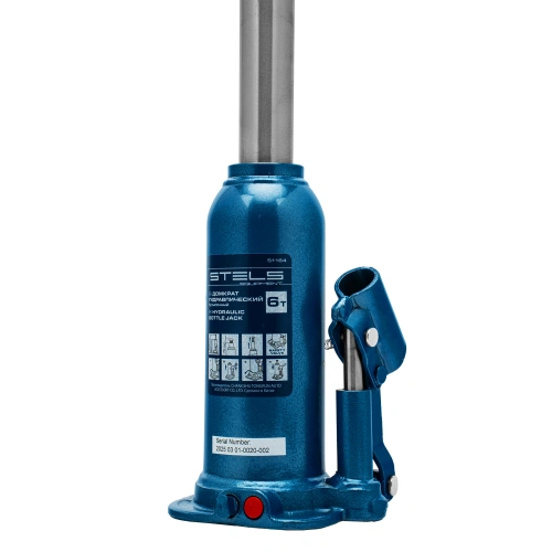 Домкрат гидравлический бутылочный, 6 т, h подъема 207-404 мм Stels купить в Москве с доставкой по всей России | ProtosMarket.ru