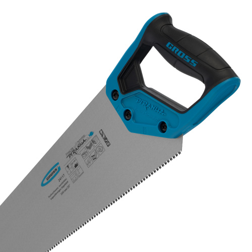 Ножовка по дереву Piranha, усиленное трапецевидное полотно, 500 мм, 11-12 TPI, зуб3D, каленый зуб, двухкомпонентная рукоятка Gross купить в Москве с доставкой по всей России | ProtosMarket.ru