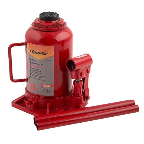 Домкрат гидравлический бутылочный 20 т, h подъема 215-405 мм Sparta Compact купить в Москве с доставкой по всей России | ProtosMarket.ru