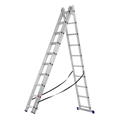 Лестница, 3 х 10 ступеней, алюминиевая, трехсекционная, Сибртех купить в Москве с доставкой по всей России | ProtosMarket.ru