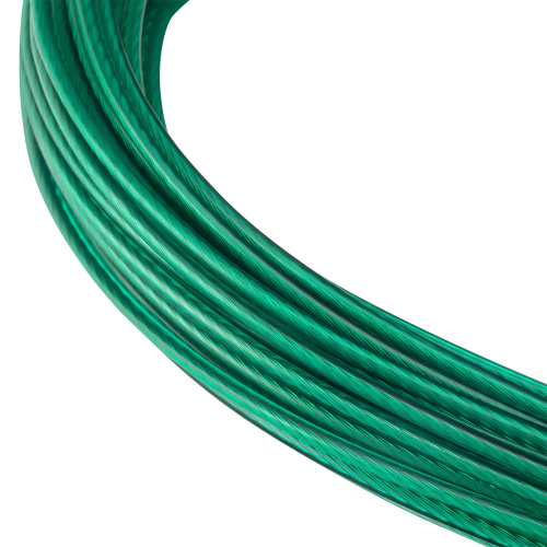 Трос металлополимерный зеленый ПР-2.0, толщина 2.0 мм, моток 20 метров Сибртех по ценам производителя в Казани с доставкой по всей России