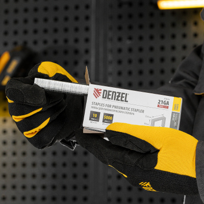 Скобы 21GA для пнев. степл., 10мм, шир. - 0,95мм, тол. - 0,6мм, шир. скобы - 12,8мм, 5000шт Denzel купить в Москве с доставкой по всей России | ProtosMarket.ru