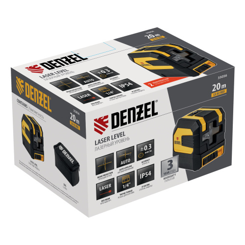 Лазерный уровень LX 02 Red, 20 м, 635 нм, резьба 1/4" Denzel купить в Москве с доставкой по всей России | ProtosMarket.ru