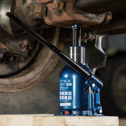 Домкрат гидравлический бутылочный телескопический, 10 т, подъем 180-430 мм Stels купить в Москве с доставкой по всей России | ProtosMarket.ru
