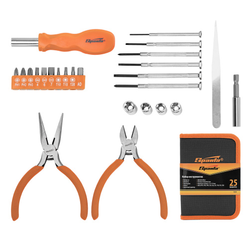 Набор инструментов бытовой, 25 предметов Sparta купить в Москве с доставкой по всей России | ProtosMarket.ru
