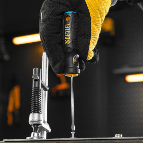 Отвертка, SL3х75 мм, S2, 3к рукоятка Denzel по ценам производителя в Казани с доставкой по всей России