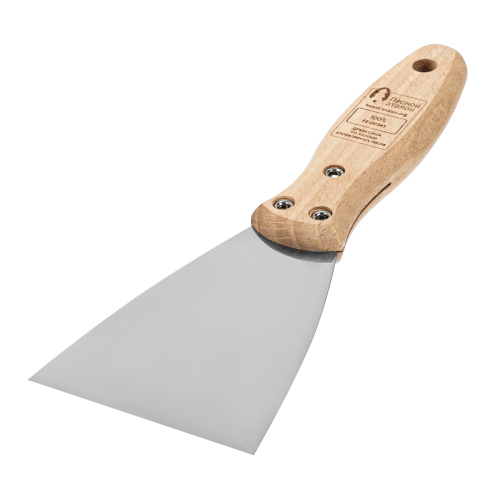 Шпательная лопатка из нержавеющей стали, 80 мм, буковая рукоятка, EFP Matrix купить в Москве с доставкой по всей России | ProtosMarket.ru