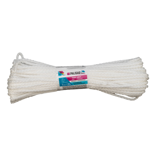 Шнур бельевой полипропиленовый с сердечником, 5 мм L 20 м, белый, Home Palisad по ценам производителя в Казани с доставкой по всей России