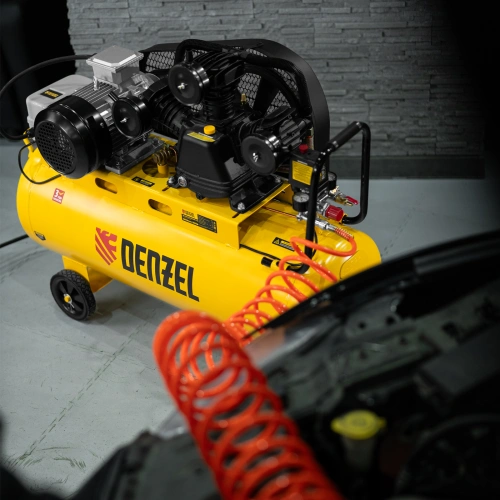 Компрессор воздушный BCW3000-T/100, ременный привод, 3.0 кВт, 100 литров, 520 л/мин Denzel по ценам производителя в Казани с доставкой по всей России