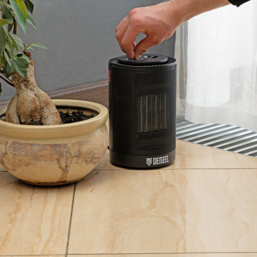 Тепловентилятор керамический DTFC-1200S, вращение, 3 реж., вент., нагрев 600/1200 Вт Denzel по ценам производителя в Казани с доставкой по всей России