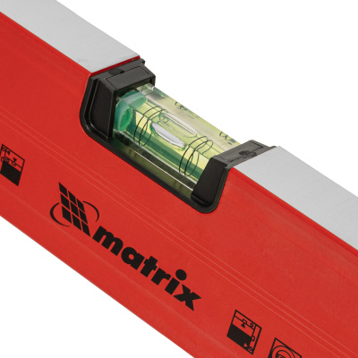 Уровень алюминиевый магнитный, 1000 мм, фрезерованный, 3 глазка (1 зеркальный) усиленный Matrix купить в Москве с доставкой по всей России | ProtosMarket.ru