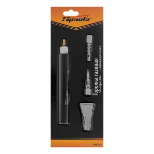 Горелка газовая, тип "Карандаш" + 2 насадки для пайки, 200 мм Sparta купить в Москве с доставкой по всей России | ProtosMarket.ru