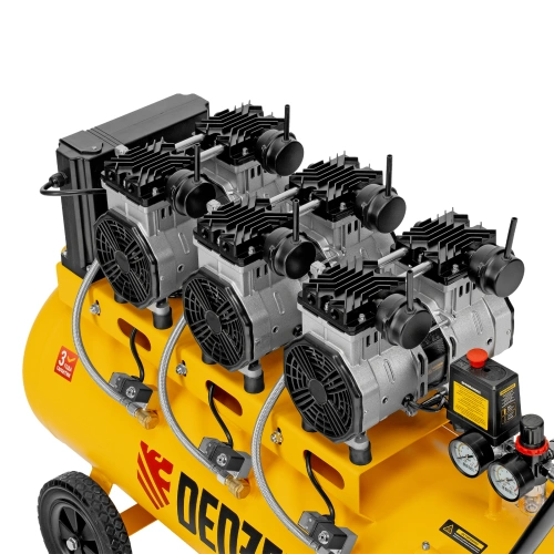 Компрессор безмасляный, малошумный DLS 3300/100, 3300 Вт,3x1100, 100 л, 570 л/мин ,блок управления Denzel купить в Москве с доставкой по всей России | ProtosMarket.ru