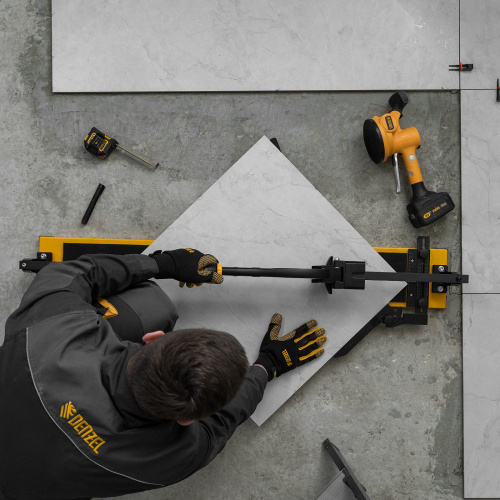 Плиткорез рельсовый 1000х16мм, каретка на подш., стальная станина, усил. рукоятка-пенал Denzel по ценам производителя в Казани с доставкой по всей России