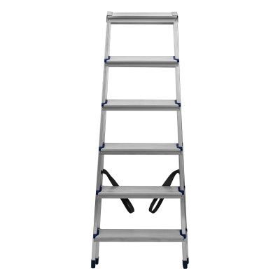 Стремянка двусторонняя 6 ступеней, алюминиевая, Сибртех купить в Москве с доставкой по всей России | ProtosMarket.ru