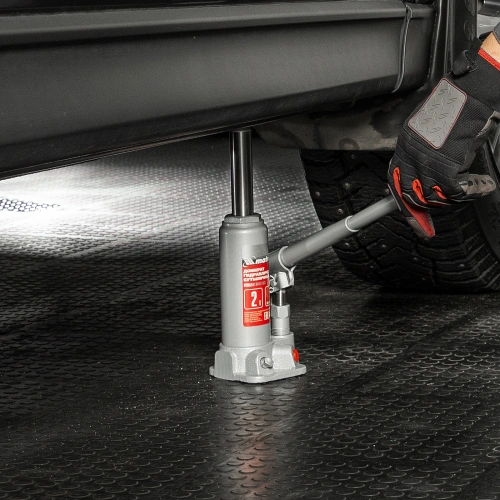 Домкрат гидравлический бутылочный, 2 т, высота подъема 181-345 мм, в пластиковый кейсе Matrix купить в Москве с доставкой по всей России | ProtosMarket.ru