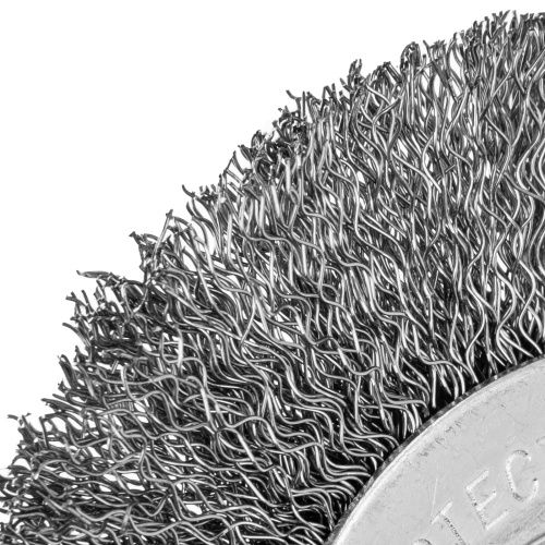 Щетка для УШМ, 100 мм, посадка 22.2 мм, плоская, витая проволока 0.3 мм Сибртех по ценам производителя в Казани с доставкой по всей России