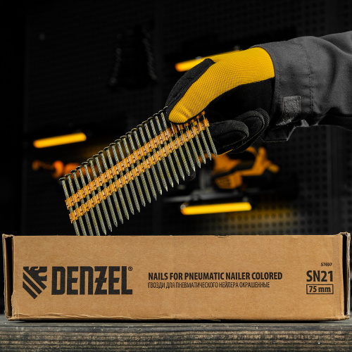 Гвозди для пнев. нейлера (крашен.) длина - 75 мм, диам. - 3,05 мм, 2000 шт. Denzel купить в Москве с доставкой по всей России | ProtosMarket.ru