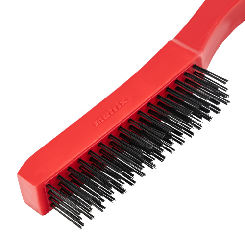 Щетка зачистная четырехрядная, закаленная прямая проволока с пластиковой ручкой Matrix по ценам производителя в Казани с доставкой по всей России