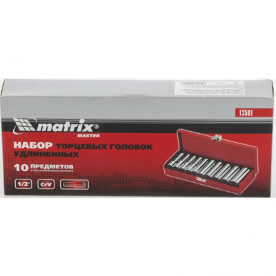 Набор торцевых головок 1/2", головки 10 - 22 мм, удлиненные, 10 предметов Matrix купить в Москве с доставкой по всей России | ProtosMarket.ru