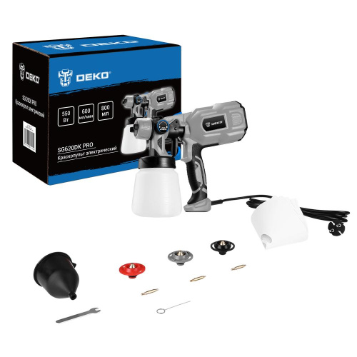 Краскопульт электрический DEKO SG620DK PRO, 800 мл, 620Вт по ценам производителя в Казани с доставкой по всей России