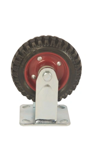 Колесо большегрузное неповоротное PF 160 150 мм резина с протектором (F) купить в Москве с доставкой по всей России | ProtosMarket.ru