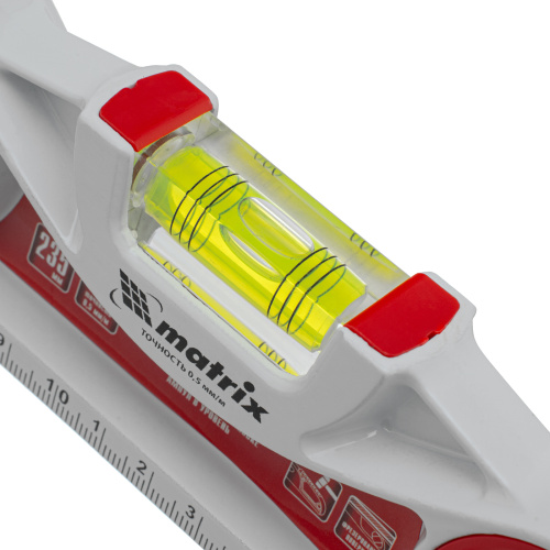 Уровень алюминиевый литой, фрезерованный, 3 глазка, две ударные площадки, 235 мм Matrix по ценам производителя в Казани с доставкой по всей России
