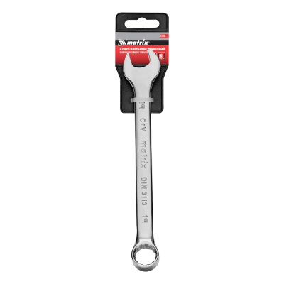 Ключ комбинированный, 19 мм, CrV, полированный хром Matrix купить в Москве с доставкой по всей России | ProtosMarket.ru