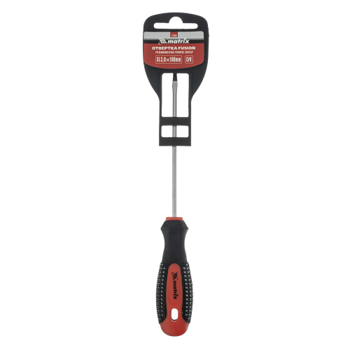 Отвертка Fusion, SL3 х 100 мм, CrV, трехкомпонентная рукоятка "Anti slip" Matrix купить в Москве с доставкой по всей России | ProtosMarket.ru