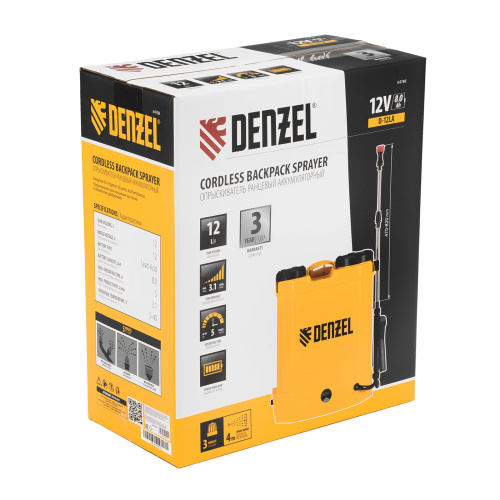Опрыскиватель ранцевый аккумуляторный D-12LA, 12 л, 12 В, 8 Ач Denzel по ценам производителя в Казани с доставкой по всей России