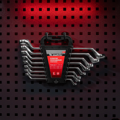 Набор ключей накидных, 6-22 мм, CR-V, 8 шт, полированный хром Matrix купить в Москве с доставкой по всей России | ProtosMarket.ru