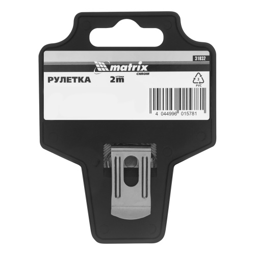 Рулетка Chrom,2 м x 13 мм,хромированный корпус Matrix по ценам производителя в Казани с доставкой по всей России