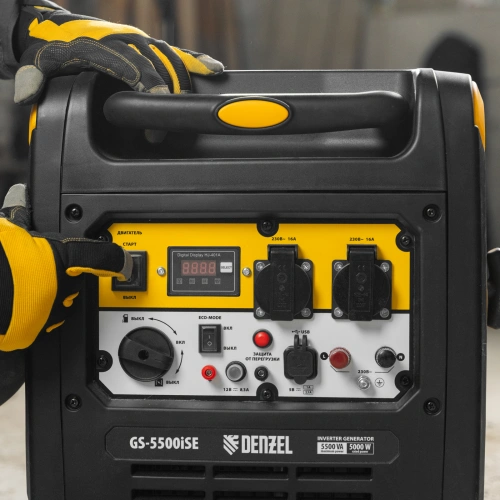 Генератор инверторный GS-5500iSE, 5,5 кВт, 230 В, закрытый корпус,электростартер Denzel купить в Москве с доставкой по всей России | ProtosMarket.ru