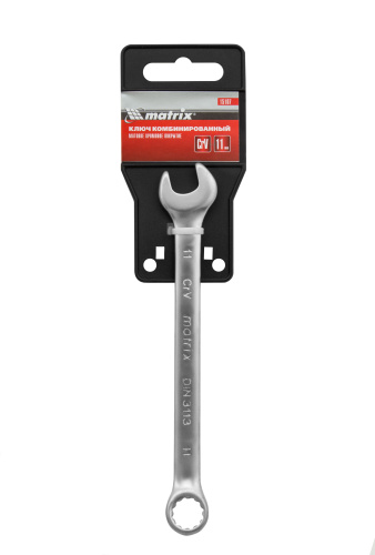 Ключ комбинированный, 11 мм, CrV, матовый хром Matrix купить в Москве с доставкой по всей России | ProtosMarket.ru